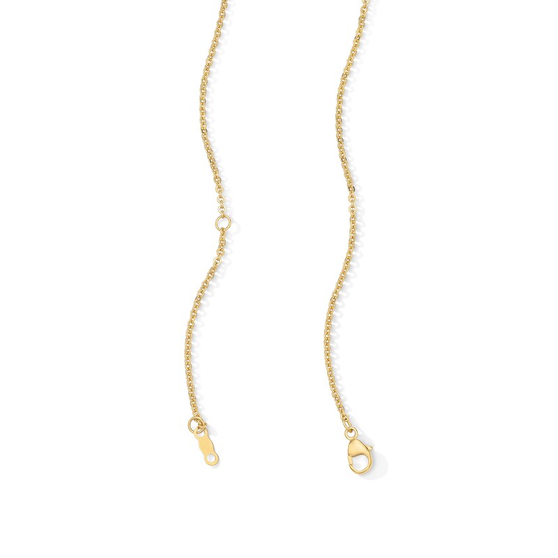 Main Image 2 of 1/4 CT. T.W. Baguette and Round Certified Lab-Grown Diamond Clover Necklace in Sterling Silver with 10K Gold Plate