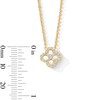 Thumbnail Image 3 of 1/4 CT. T.W. Baguette and Round Certified Lab-Grown Diamond Clover Necklace in Sterling Silver with 10K Gold Plate