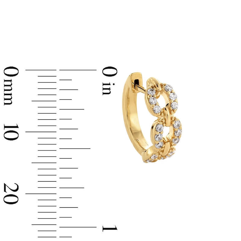 Main Image 2 of 1/3 CT. T.W. Certified Lab-Grown Diamond Chain Link Hoop Earrings in Sterling Silver with 10K Gold Plate (F/VS2)