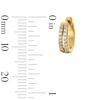Thumbnail Image 2 of 1/5 CT. T.W. Certified Lab-Grown Diamond Split Huggie Hoop Earrings in Sterling Silver with 10K Gold Plate (F/VS2)