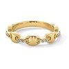 Thumbnail Image 1 of 1/10 CT. T.W. Certified Lab-Grown Diamond Mariner Link Ring in Sterling Silver with 10K Gold Plate (F/VS2) - Size 7