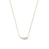 Thumbnail Image 1 of 1/4 CT. T.W. Certified Lab-Grown Diamond Graduated Five Stone Necklace in Sterling Silver with 10K Gold Plate (F/VS2)
