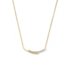 Thumbnail Image 1 of 1/4 CT. T.W. Journey Certified Lab-Grown Diamond Bypass Necklace in Sterling Silver with 10K Gold Plate (F/VS2)