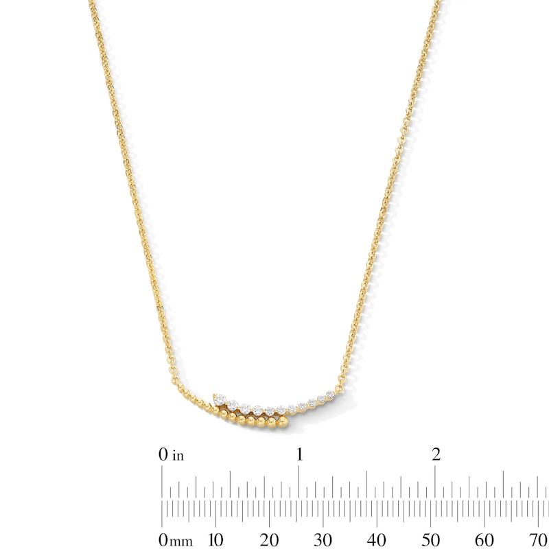 Main Image 2 of 1/4 CT. T.W. Journey Certified Lab-Grown Diamond Bypass Necklace in Sterling Silver with 10K Gold Plate (F/VS2)