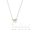Thumbnail Image 2 of 1/5 CT. T.W. Certified Lab-Grown Diamond Bow Necklace in Sterling Silver with 10K Gold Plate (F/VS2)