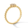 Thumbnail Image 2 of 1/5 CT. T.W. Certified Lab-Grown Diamond Flower Bead Ring in Sterling Silver with 10K Gold Plate (F/VS2) - Size 7