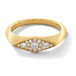 1/4 CT. T.W.  Lab-Grown Multi-Diamond Geometric Ring in 10K Gold (F/VS2)