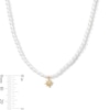Thumbnail Image 5 of Freshwater Cultured Pearl with Lab-Grown Diamond Accent Star Necklace in Sterling Silver with 18K Gold Plate