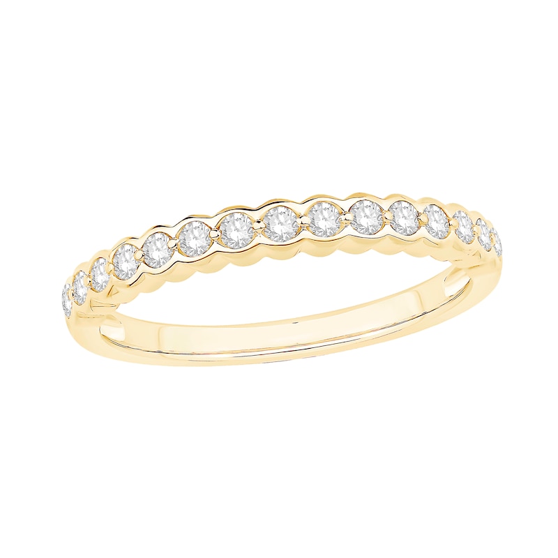 Main Image 1 of 1/4 CT. T.W. Diamond Wedding Band in 14K Gold (I/I2)