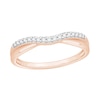 Thumbnail Image 1 of 1/10 CT. T.W. Diamond Contour Band in 14K Rose Gold