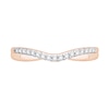 Thumbnail Image 2 of 1/10 CT. T.W. Diamond Contour Band in 14K Rose Gold