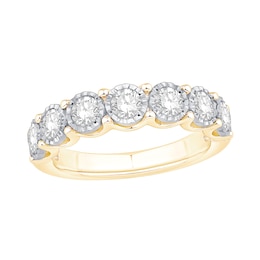 1 CT. T.W. Diamond Seven-Stone Anniversary Band in 10K Gold