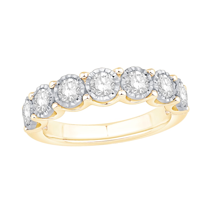 Main Image 1 of 1 CT. T.W. Diamond Seven-Stone Anniversary Band in 10K Gold