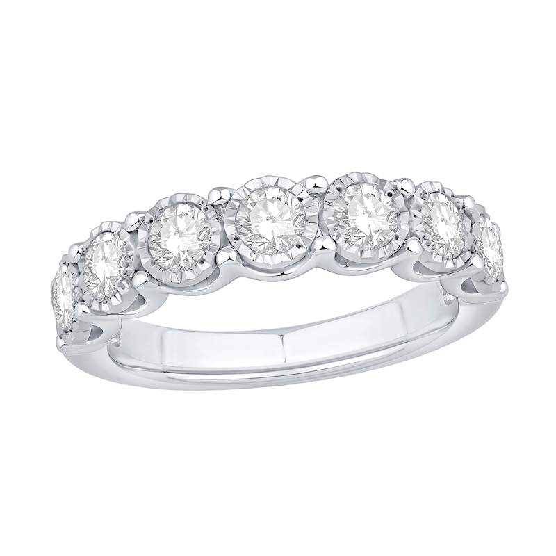 Main Image 1 of 1 CT. T.W. Diamond Seven-Stone Anniversary Band in 10K White Gold