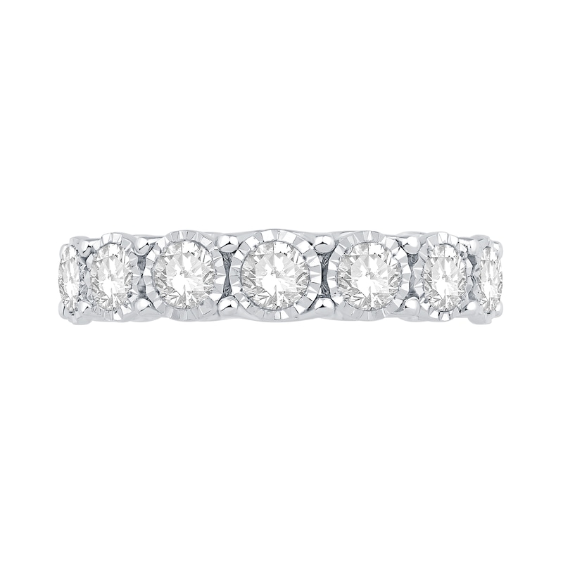 Main Image 4 of 1 CT. T.W. Diamond Seven-Stone Anniversary Band in 10K White Gold