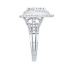 Thumbnail Image 2 of 1 CT. T.W. Multi-Diamond Pear-Shaped Double Frame Engagement Ring in 10K White Gold