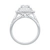Thumbnail Image 3 of 1 CT. T.W. Multi-Diamond Pear-Shaped Double Frame Engagement Ring in 10K White Gold