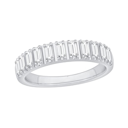 1/2 CT. T.W. Baguette-Cut Diamond Anniversary Band in 14K White Gold