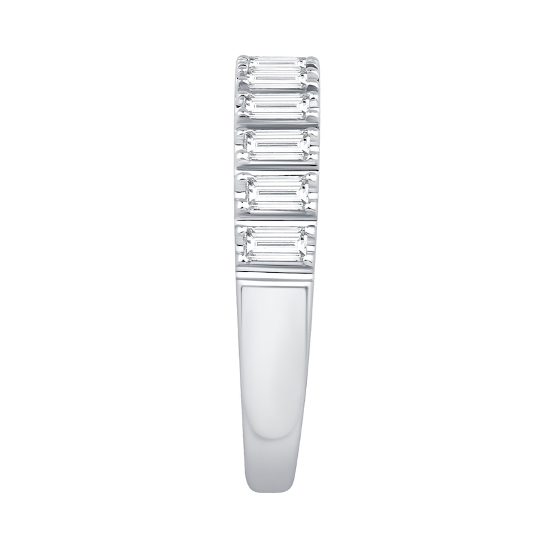 Main Image 2 of 1/2 CT. T.W. Baguette-Cut Diamond Anniversary Band in 14K White Gold