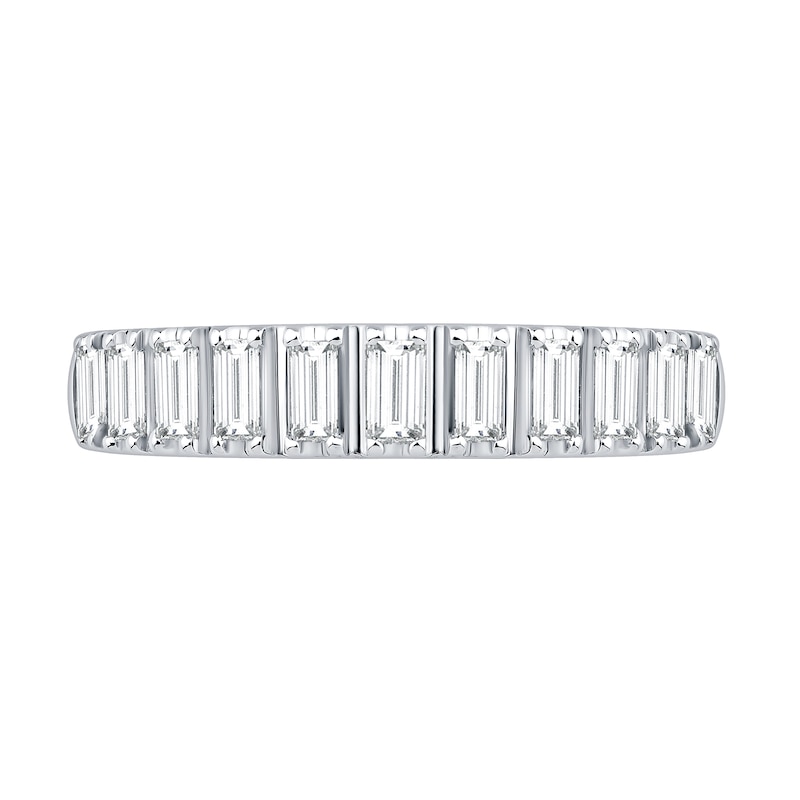 Main Image 4 of 1/2 CT. T.W. Baguette-Cut Diamond Anniversary Band in 14K White Gold