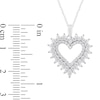 Thumbnail Image 2 of 1 CT. T.W. Diamond Sunburst Heart Pendant in 14K White Gold