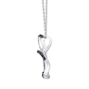 Thumbnail Image 2 of 1/5 CT. T.W. Black Diamond Swirl Tilted Heart Pendant in Sterling Silver - 19"