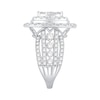 Thumbnail Image 2 of 4 CT. T.W. Princess and Round-Cut Multi-Diamond Double Frame Engagement Ring in 10K White Gold