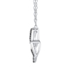 Thumbnail Image 2 of 1/5 CT. T.W. Black Diamond Twist Tilted Heart Pendant in Sterling Silver - 19”