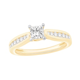 3/4 CT. T.W. Princess-Cut Diamond Engagement Ring in 14K Gold