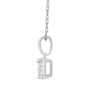 Thumbnail Image 2 of 1/4 CT. T.W. Princess-Cut Diamond Quad Framed Pendant in 14K White Gold - 19”