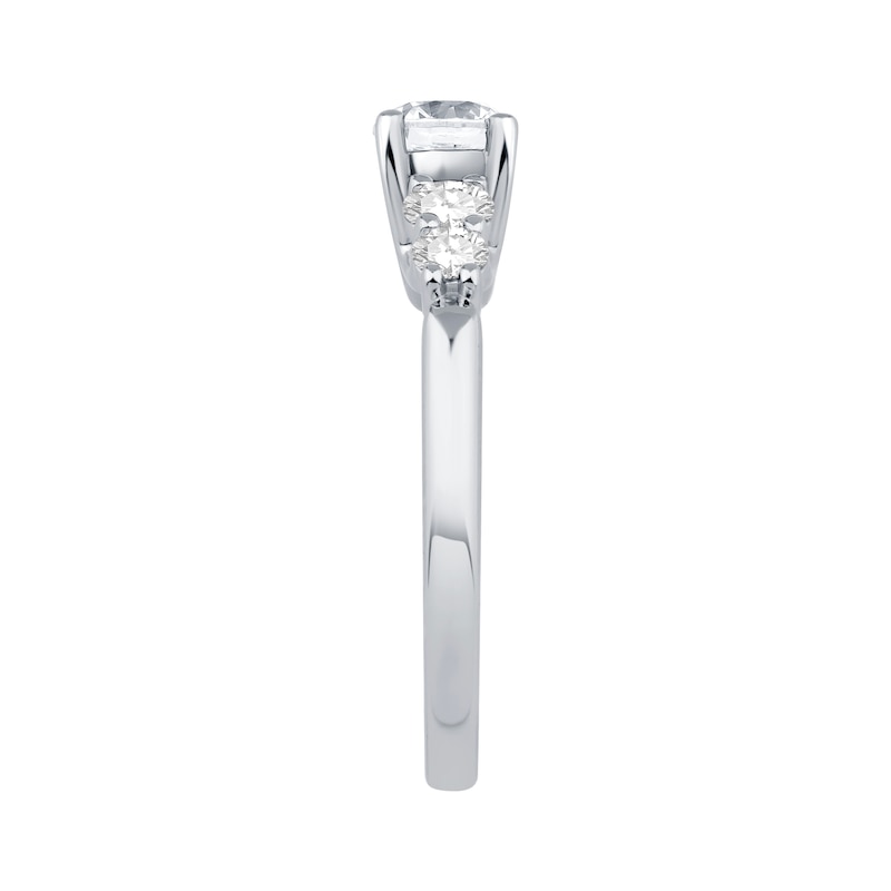 Main Image 2 of 1-1/5 CT. T.W. Diamond Five-Stone Engagement Ring in 14K White Gold