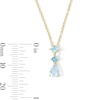 Thumbnail Image 4 of Multi-Shaped Blue Topaz Drop Necklace in Sterling Silver with 14K Gold Plate