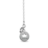 Thumbnail Image 2 of Enchanted Disney Villains Evil Queen Heart Garnet, Onyx and Diamond Dagger Necklace in Sterling Silver and 10K Gold