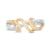 Thumbnail Image 4 of Enchanted Disney Rapunzel 1/15 CT. T.W. Diamond Swirl Wrap Ring in Sterling Silver and 10K Gold