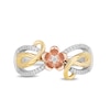 Thumbnail Image 4 of Enchanted Disney Rapunzel 1/8 CT. T.W. Diamond Floral Ring in Sterling Silver and 10K Two-Tone Gold (I/I2)