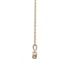Thumbnail Image 2 of 4.0mm Lab-Created Emerald Bezel-Set Solitaire Pendant in Sterling Silver with 14K Gold Plate