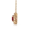 Thumbnail Image 4 of Oval Lab-Created Ruby and White Lab-Created Sapphire Frame Necklace and Earrings Set in Sterling Silver with Gold Plate