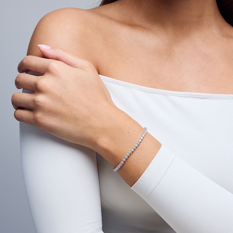 Main Image 2 of 3 CT. T.W. Certified Lab-Grown Diamond Tennis Bracelet in Sterling Silver (F/VS2)