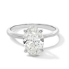 Thumbnail Image 1 of 2 CT. Oval Certified Lab-Grown Diamond Solitaire Engagement Ring in 14K White Gold (F/VS2)