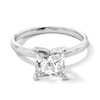 Thumbnail Image 1 of 2 CT. Princess-Cut Certified Lab-Grown Diamond Solitaire Engagement Ring in 14K White Gold (F/VS2)