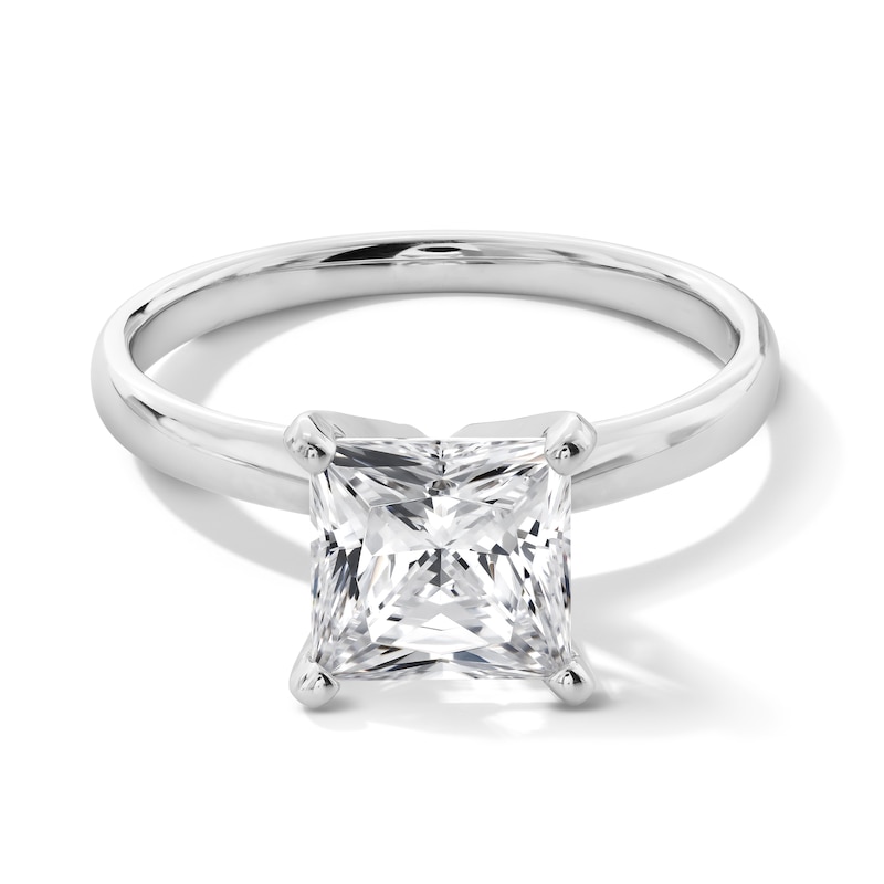 Main Image 1 of 2 CT. Princess-Cut Certified Lab-Grown Diamond Solitaire Engagement Ring in 14K White Gold (F/VS2)