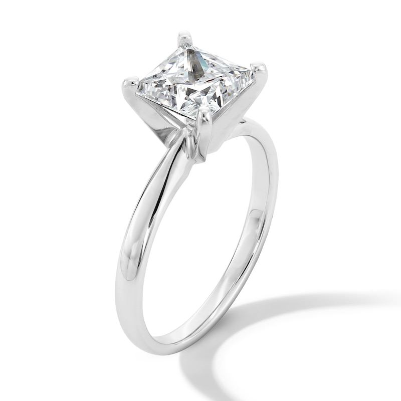 Main Image 3 of 2 CT. Princess-Cut Certified Lab-Grown Diamond Solitaire Engagement Ring in 14K White Gold (F/VS2)