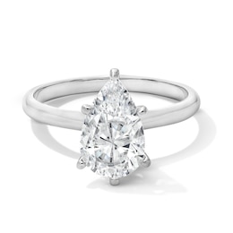 2 CT. Pear-Shaped Certified Lab-Grown Diamond Solitaire Engagement Ring in 14K White Gold (F/VS2)