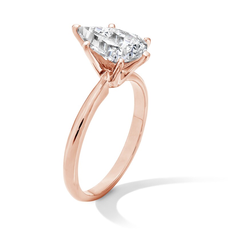 Main Image 2 of 2 CT. Pear-Shaped Certified Lab-Grown Diamond Solitaire Engagement Ring in 14K Rose Gold (F/VS2)