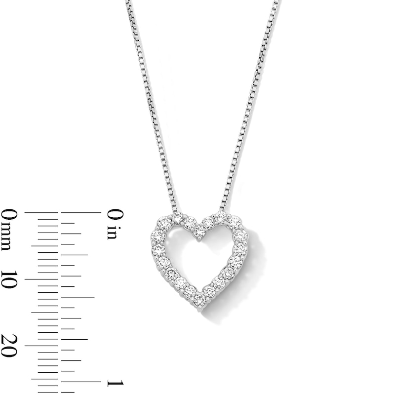 Main Image 2 of 1/2 CT. T.W. Certified Lab-Grown Diamond Heart Pendant in Sterling Silver (F/VS2)