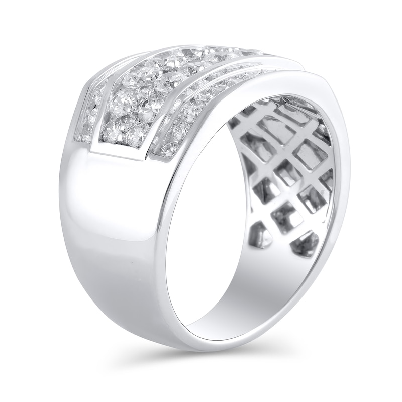 Main Image 2 of 2 CT. T.W. Certified Lab-Grown Diamond Multi-Row Ring in 10K White Gold (F/VS2)