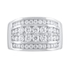 Thumbnail Image 3 of 2 CT. T.W. Certified Lab-Grown Diamond Multi-Row Ring in 10K White Gold (F/VS2)