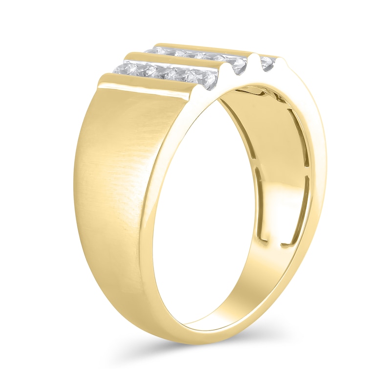 Main Image 2 of 5/8 CT. T.W. Certified Lab-Grown Diamond Triple Row Column Ring in 10K Gold (F/VS2)