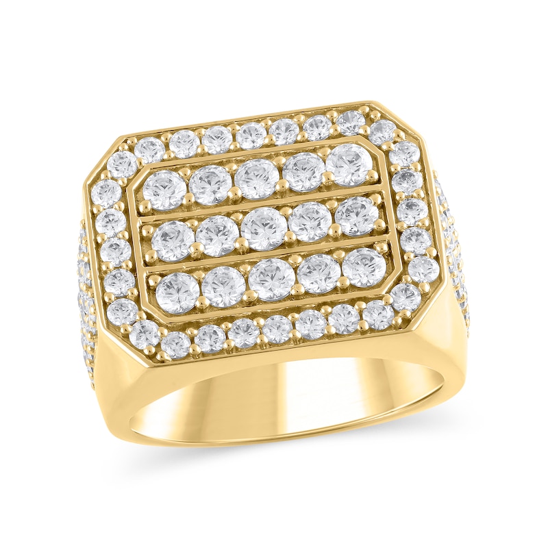 Main Image 1 of 3 CT. T.W. Octagon-Shaped Certified Lab-Grown Multi-Diamond Frame Ring in 10K Gold (F/VS2)