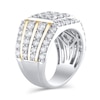 Thumbnail Image 2 of 4-1/4 CT. T.W. Square-Shaped Certified Lab-Grown Multi-Diamond Multi-Row Ring in 10K Two-Tone Gold (F/VS2)